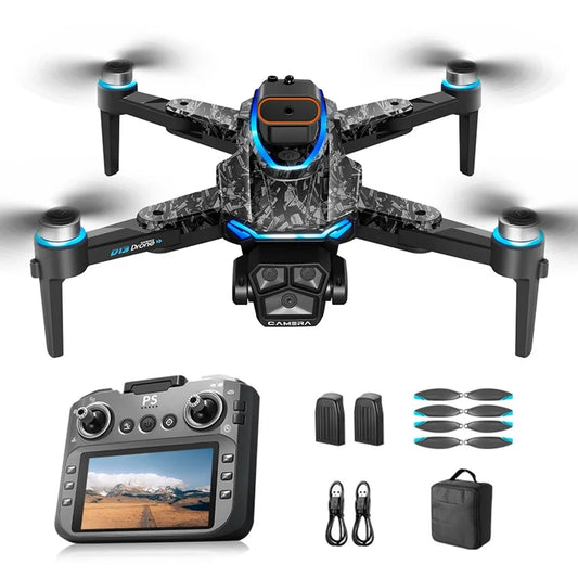 New D13 Drone 4K Professional Three HD Camera with Large Screen 5G WIFI FPV Dron Brushless Optical Flow Hover Folding Quadcopter