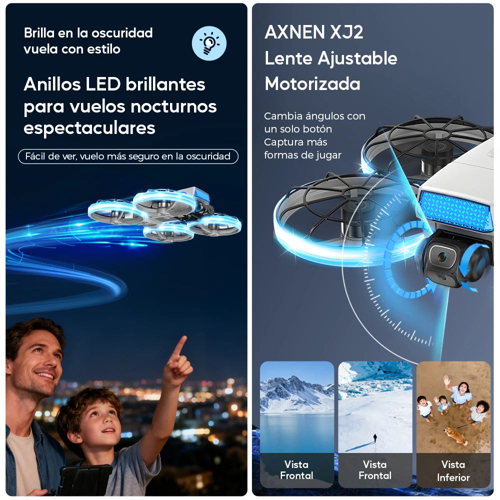 AXNEN XJ2 Mini Drone 8K HD Camera, Foldable Brushless RC Quadcopter, Remote Control Toy for Kids Teens Beginners, Gift Drone