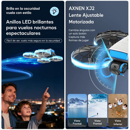AXNEN XJ2 Mini Drone 8K HD Camera, Foldable Brushless RC Quadcopter, Remote Control Toy for Kids Teens Beginners, Gift Drone