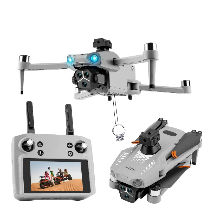 T01 Mini Drone with 4K HD Camera 4.5' Touch Screen GPS Obstacle Avoidance Brushless Motor - Folding Quadcopter for Photography