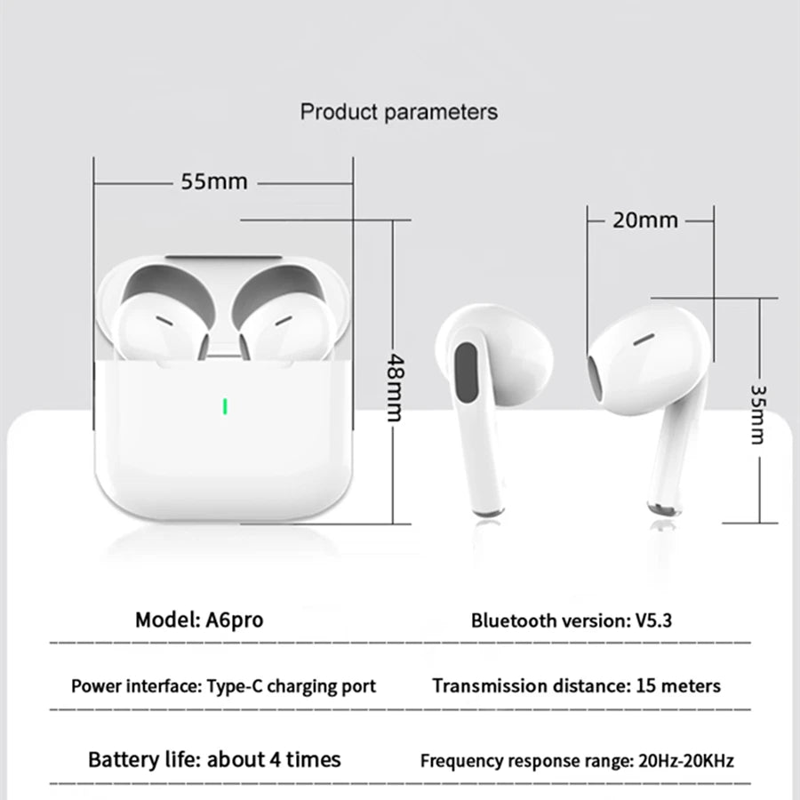Original Air Pro TWS Wireless Bluetooth Earphones Headphones HiFi Sound Low Latency Noise Reduction Earbuds for IPhone Android