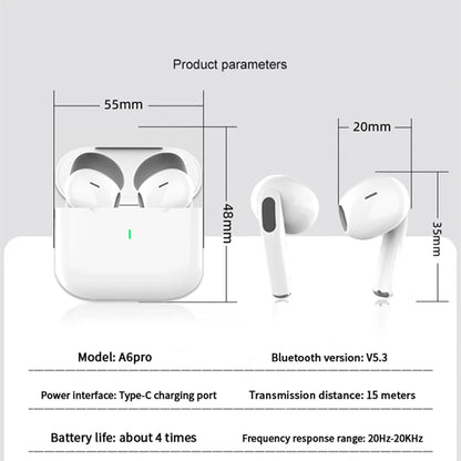 Original Air Pro TWS Wireless Bluetooth Earphones Headphones HiFi Sound Low Latency Noise Reduction Earbuds for IPhone Android