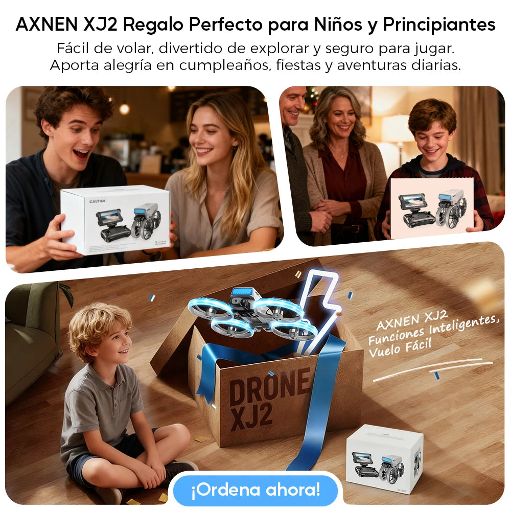 AXNEN XJ2 Mini Drone 8K HD Camera, Foldable Brushless RC Quadcopter, Remote Control Toy for Kids Teens Beginners, Gift Drone