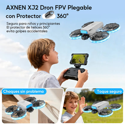 AXNEN XJ2 Mini Drone 8K HD Camera, Foldable Brushless RC Quadcopter, Remote Control Toy for Kids Teens Beginners, Gift Drone