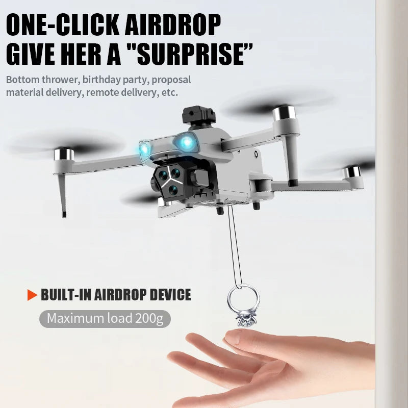 T01 Mini Drone with 4K HD Camera 4.5' Touch Screen GPS Obstacle Avoidance Brushless Motor - Folding Quadcopter for Photography