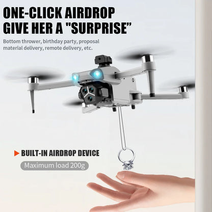 T01 Mini Drone with 4K HD Camera 4.5' Touch Screen GPS Obstacle Avoidance Brushless Motor - Folding Quadcopter for Photography