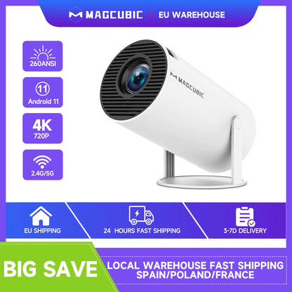 Magcubic Projector 4K Android 11 HY300 Pro Wifi6 290ANSI Allwinner H713 BT5.0 1080P 1280*720P Cinema Outdoor Portable Projetors