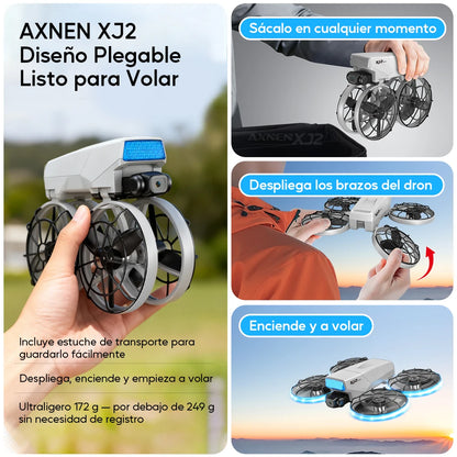 AXNEN XJ2 Mini Drone 8K HD Camera, Foldable Brushless RC Quadcopter, Remote Control Toy for Kids Teens Beginners, Gift Drone