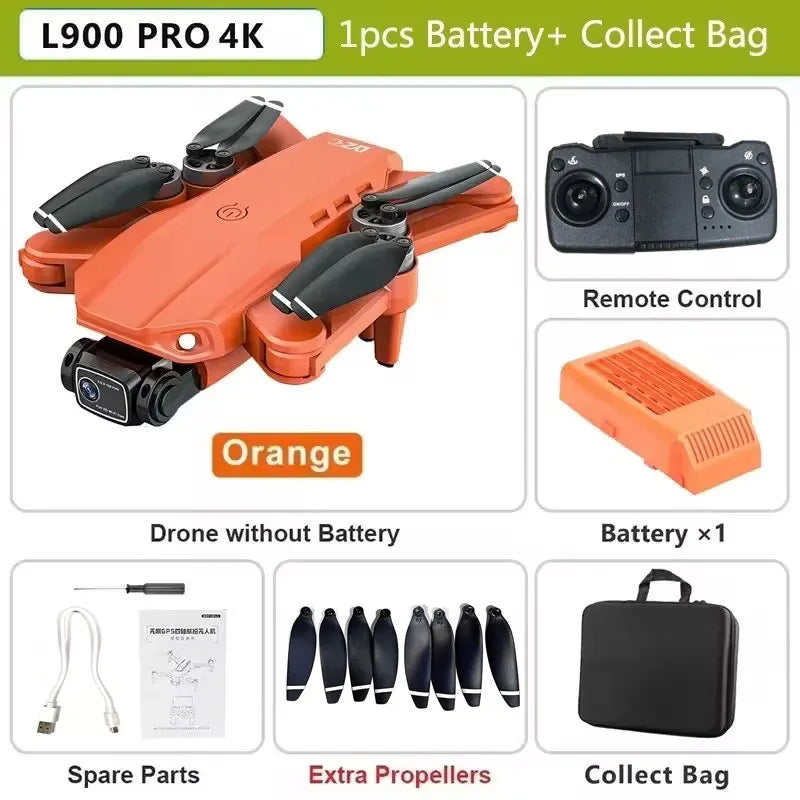 L900 Pro GPS Drone 4K Professional HD Dual Camera 5G Wifi Photography Brushless Foldable Quadcopter RC Distance 1.2KM Drones Toy